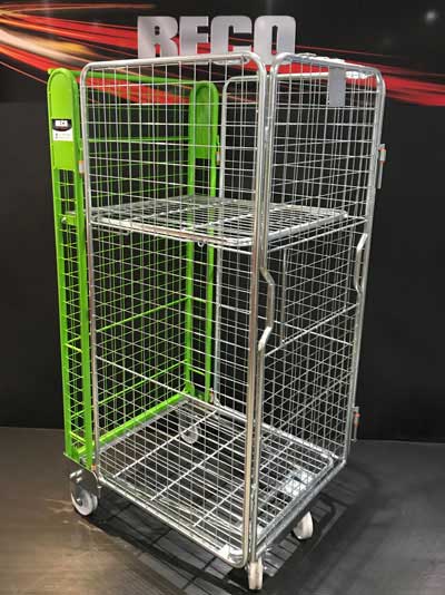 New 4 Sided Mesh A Frame Nestable Roll Cage Green Trombone