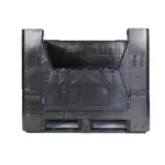 Used Black Collapsible Plastic Box - Blue Tab