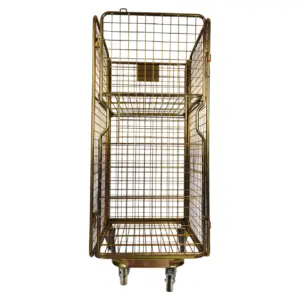 4 Sided Passive Gold Mesh Roll Cage with Middle Shelf