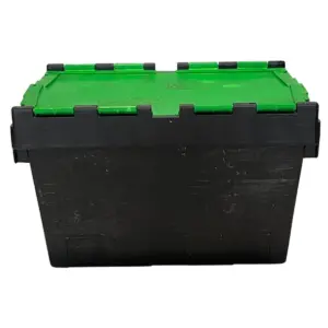 Reconditioned Black Tote Box with Green Lid (470x330x300)