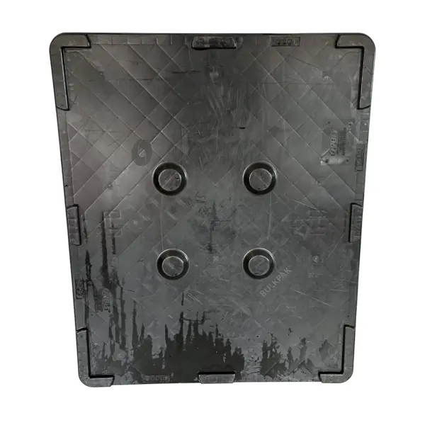 Reconditioned Dark Grey Plastic Pallet Box Lid (1200x1000x150)