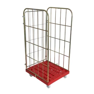 New Three Sided Demountable Roll Pallet with Plastic Base